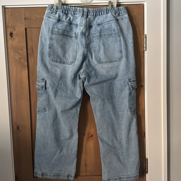 VERVET high rise Dixie utility/cargo jeans plus size Womens 20W light wash 90’s - Picture 5 of 16